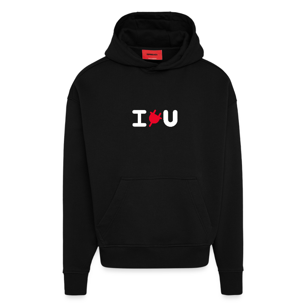 Hoodie - IPLUGYOU - SOLID BLACK