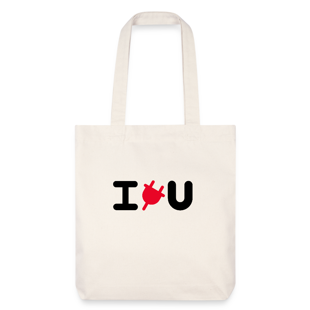 Tote Bag - IPLUGYOU (BL) - natural white
