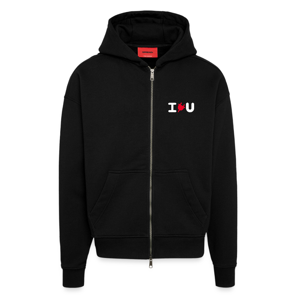Zip Hoodie - IPLUGYOU - SOLID BLACK
