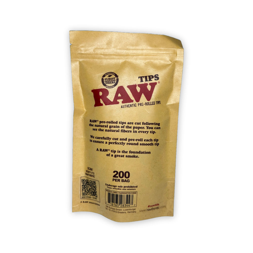 RAW Prerolled Tips 200/Bag