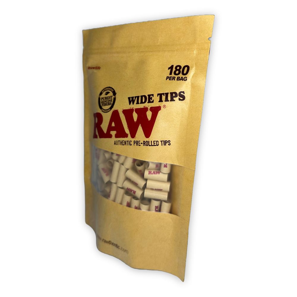 RAW Wide Prerolled Tips Bag