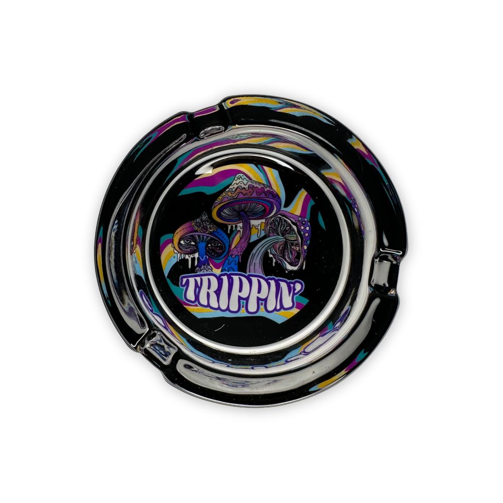 Glas Aschenbecher Rund (Mushrooms)