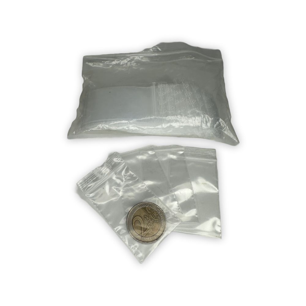 Druckverschlussbeutel 50µ - 35 x 55mm Box/10