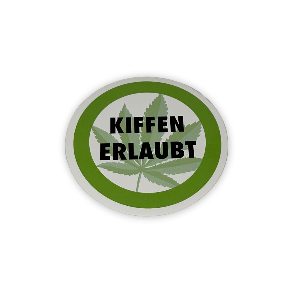 Sticker "Kiffen erlaubt"