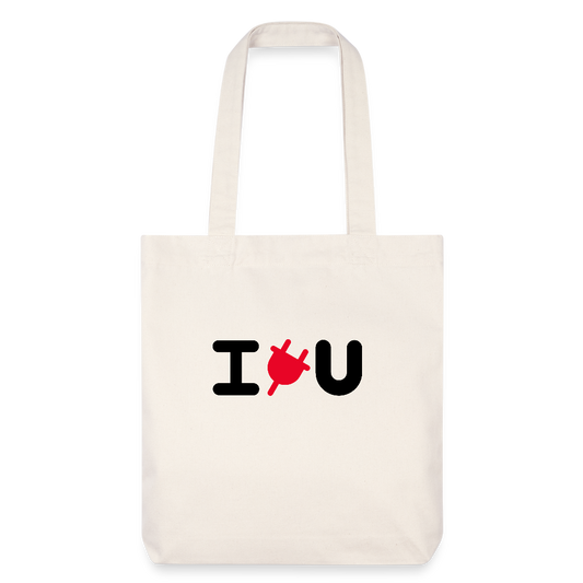 Tote Bag - IPLUGYOU (BL) - natural white