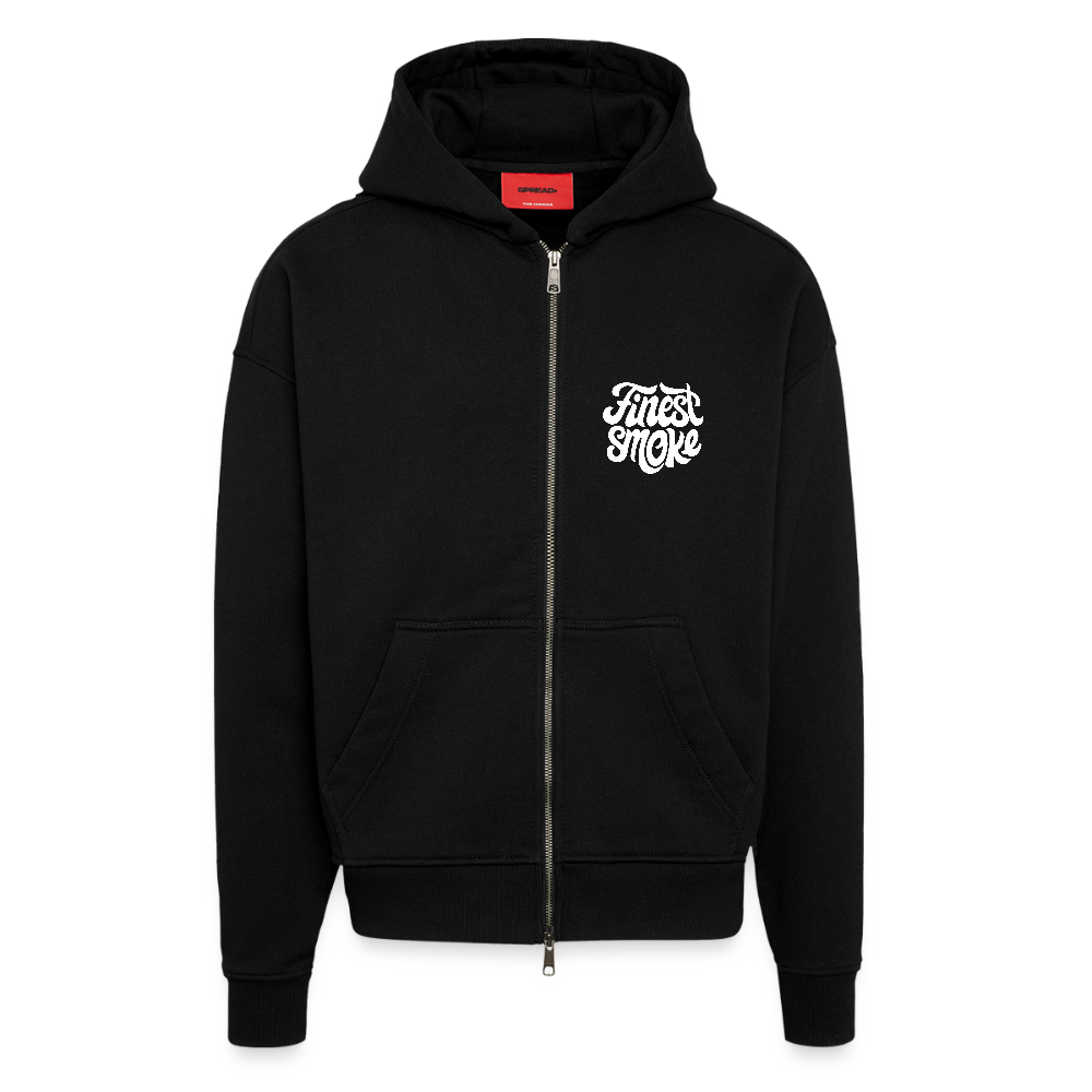 H.OS.O. Zip Hoodie - "FS - WhiteLabel" - SOLID BLACK