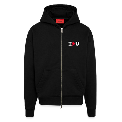 Zip Hoodie - IPLUGYOU - SOLID BLACK
