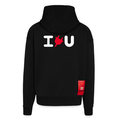 Zip Hoodie - IPLUGYOU - SOLID BLACK