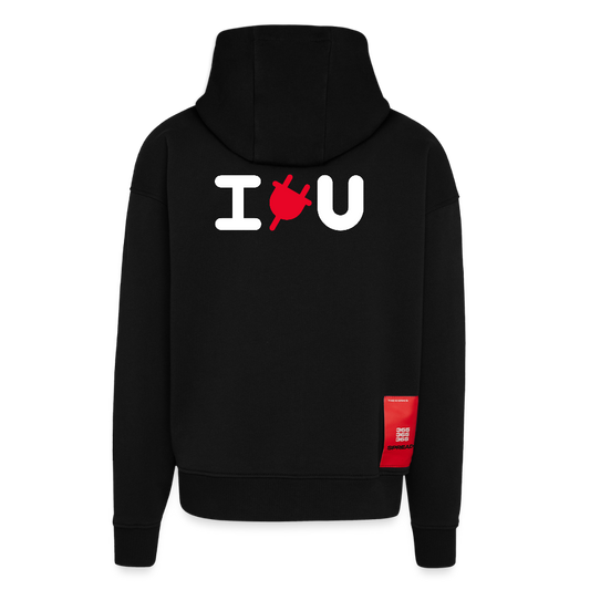 Zip Hoodie - IPLUGYOU - SOLID BLACK