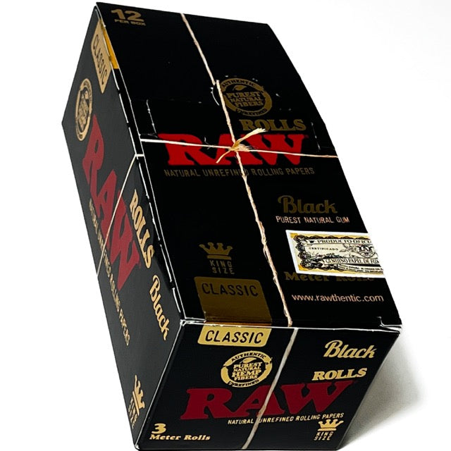 RAW Black Rolls 3m Box/12